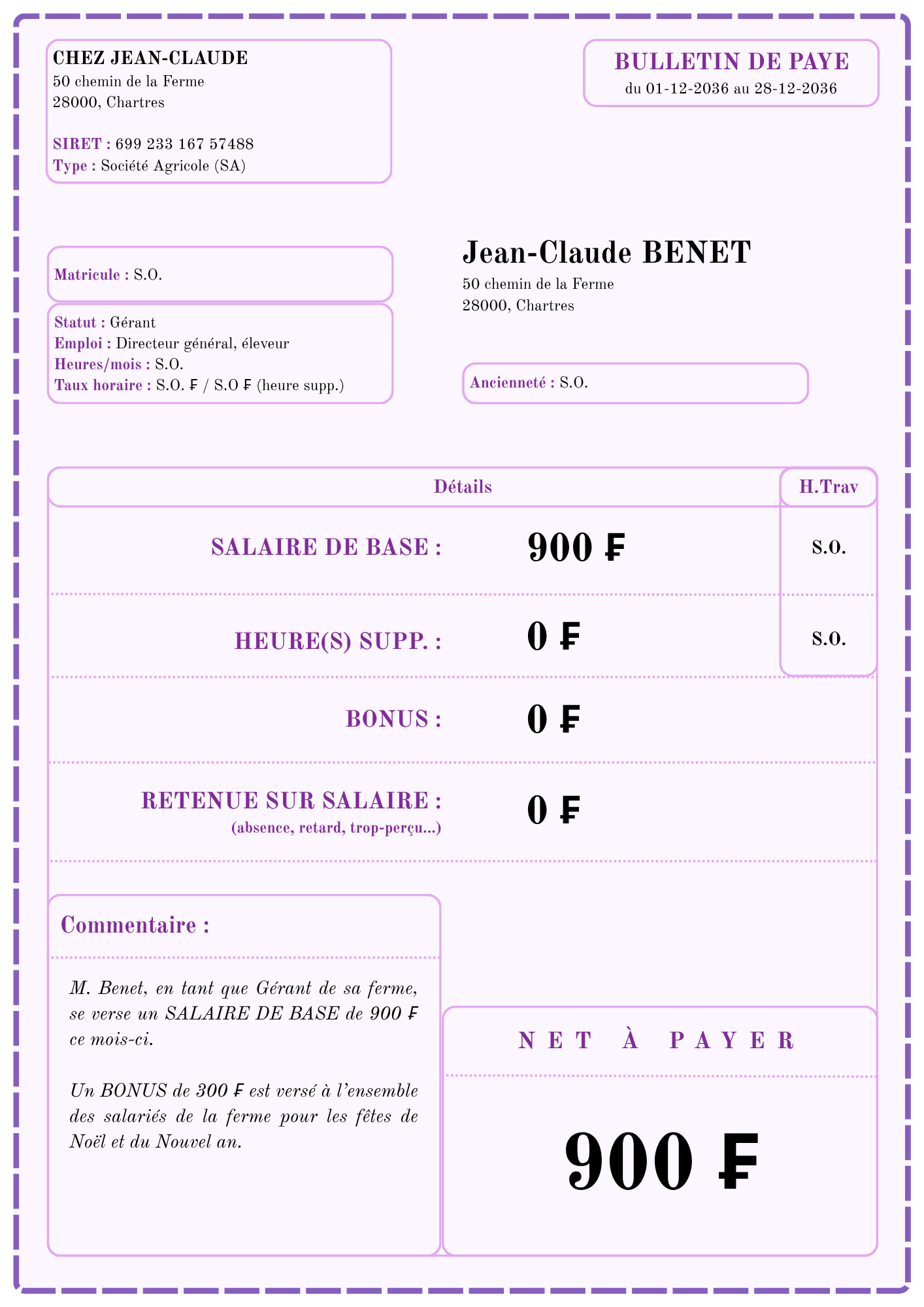 un bulletin de paye nouvelle génération