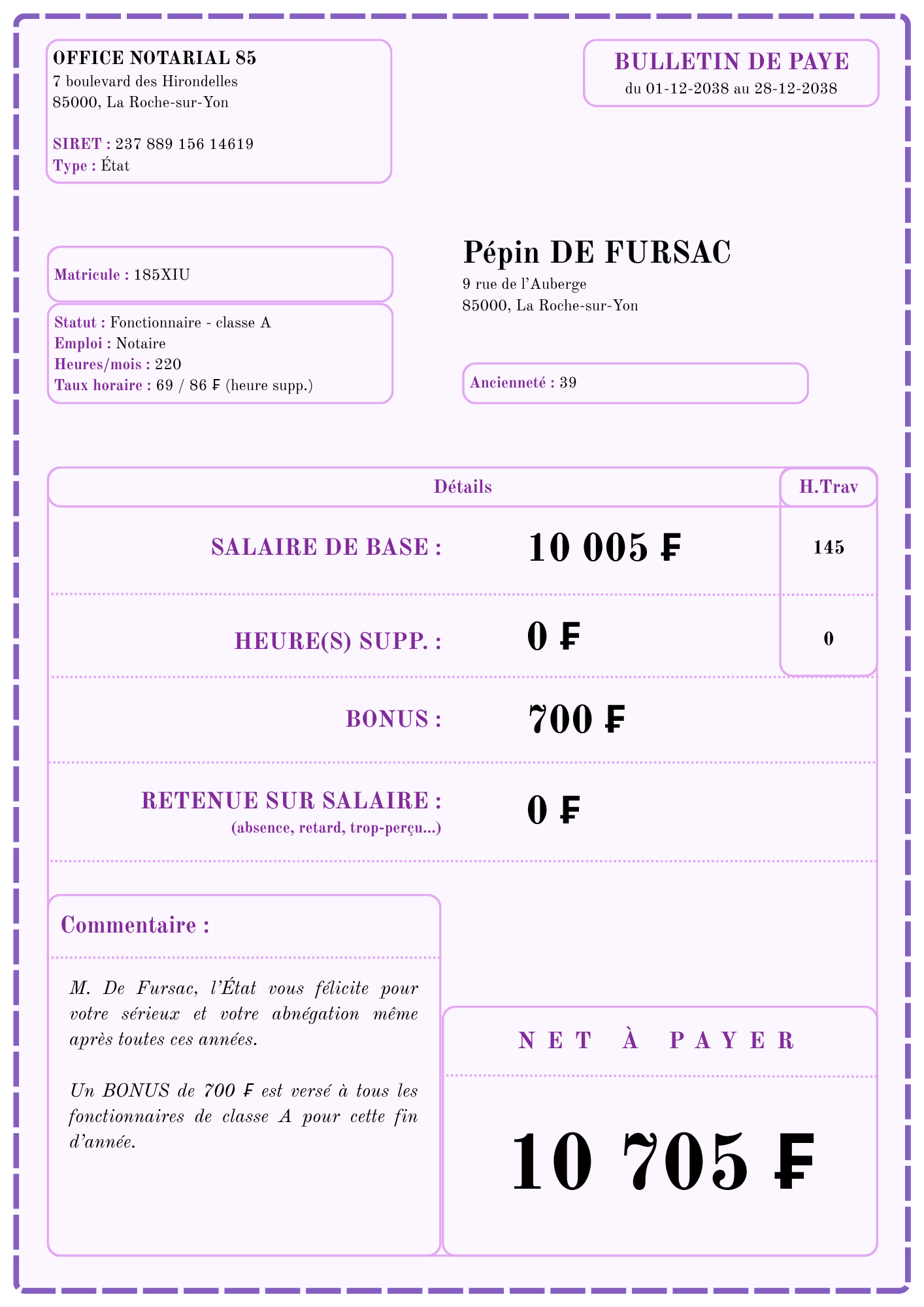 un bulletin de paye nouvelle génération